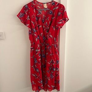 Gorgeous Red Floral Summer Dress